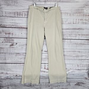 NYDJ Pants Womens 16 Beige Premium Denim Stretch Straight Leg Made in USA Casual